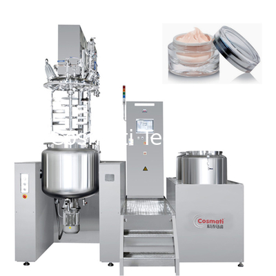 100L Vacuum Emulsifying Homogenizer Mixer Machine Electrical Heating with Oil and Water Pot
