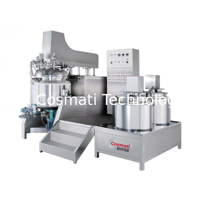 Face Cream Hair Care Serum Skin Protect Lotion Emulsion Making Mixer Machine Vacuum Emulsifier Heating Cooling Tank