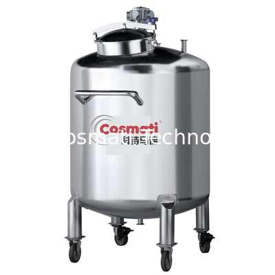 COSMATI Stainless Steel High Capacity Cosmetic Chemical Cream Perfume Mixing Storage Tank With Pneumatic Mixer